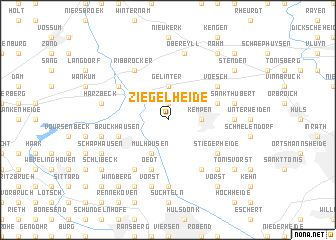 map of Ziegelheide