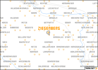 map of Ziegenberg