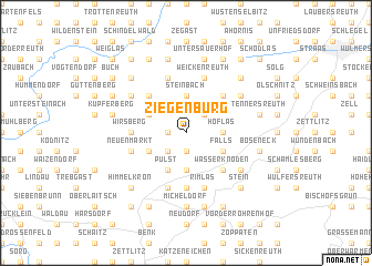 map of Ziegenburg