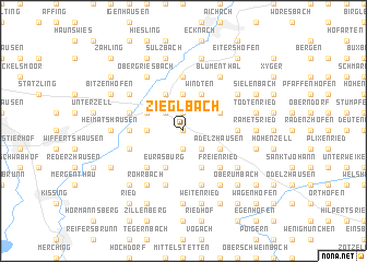 map of Zieglbach