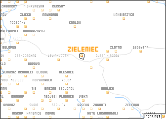 map of Zieleniec