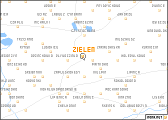 map of Zieleń