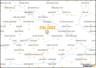 map of Zieliniec