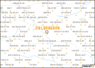 map of Zielona Góra
