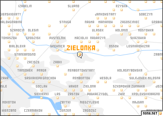 map of Zielonka