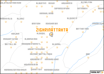 map of Zighrīn at Taḩtā