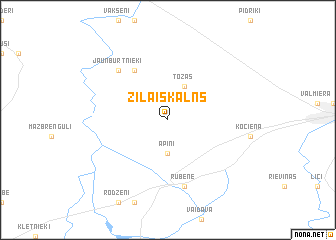 map of Zilaiskalns