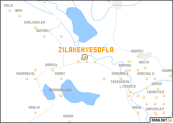 map of Z̄īlakeh-ye Soflá