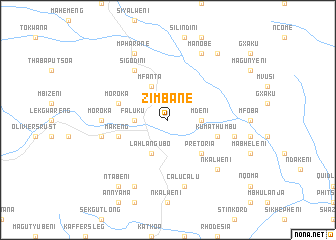 map of Zimbane