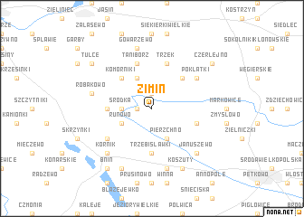 map of Zimin