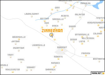 map of Zimmerman