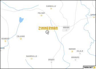 map of Zimmerman
