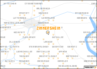 map of Zimmersheim