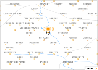 map of Zimno