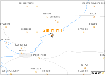 map of Zimnyaya