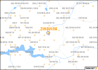 map of Zimovina