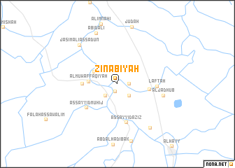 map of Zinābīyah