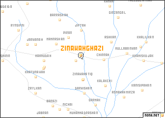 map of Zināwah Ghāzī