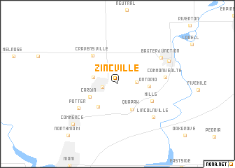 map of Zincville