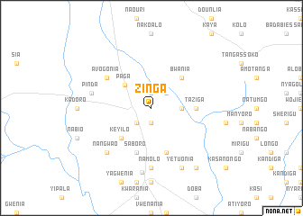 map of Zinga