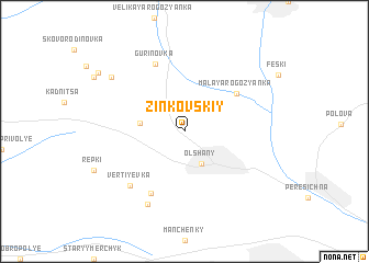 map of Zinʼkovskiy