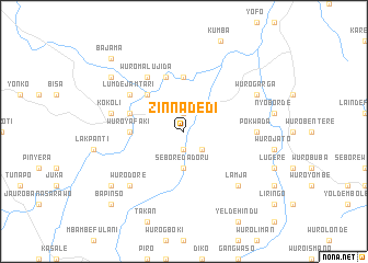 map of Zinna Dedi