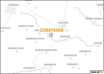 map of Zinov\