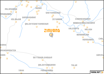 map of Zīnvand