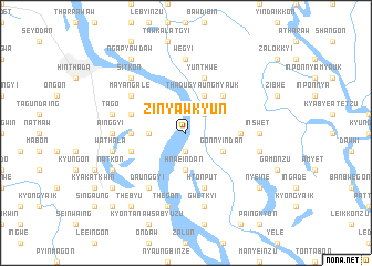 map of Zinyawkyun