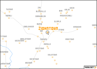 map of Ziohn Town