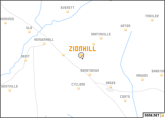 map of Zion Hill