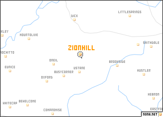 map of Zion Hill