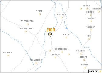 map of Zion