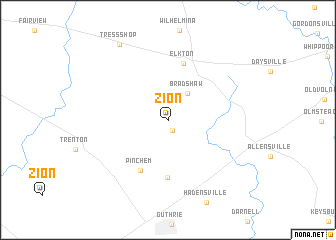 map of Zion