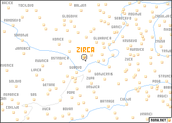 map of Žirča