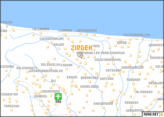 map of Zīrdeh