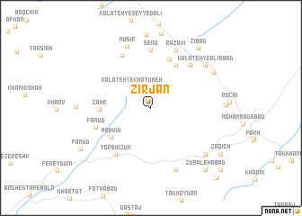 map of Zīr Jān