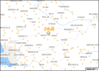 map of Žirje