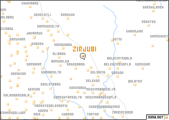 map of Zīrjūbī