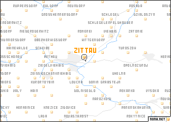 map of Zittau