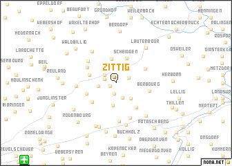 map of Zittig
