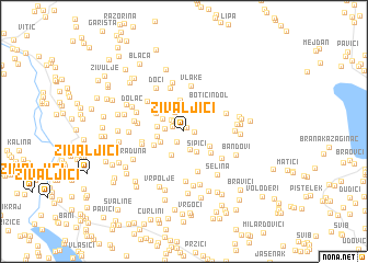 map of Živaljići