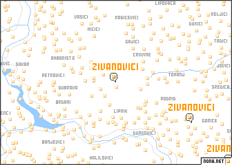 map of Živanovići