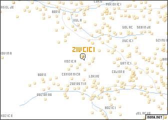 map of Živčići