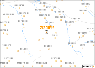 map of Zizonys