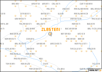 map of Zlăşteni