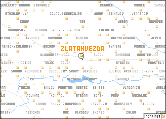 map of Zlatá Hvězda