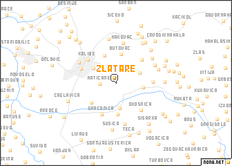 map of Zlatare