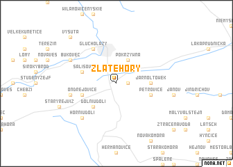 map of Zlaté Hory
