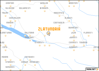 map of Zlătunoaia